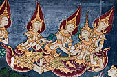 Detail from a mural painting with a 'Ramakien' motif - Thai version of the Indian Ramayana - from the temple complex of the Emerald Buddha, Bangkok (late 18th century) 